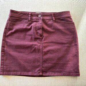 Aritzia Dark Purple Denim Skirt, Size 4